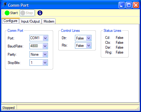 CommPort - Configure Window