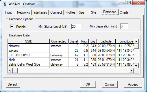 WifiAid - Configure Window