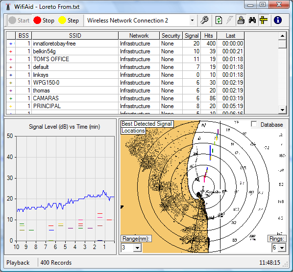 WifiAid Map Window