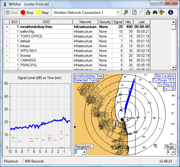 WifiAid Map Window